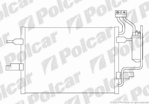 Polcar 5559K8C1 - Радиатор кондиционера 5559K8C1 Polcar autodnr.net