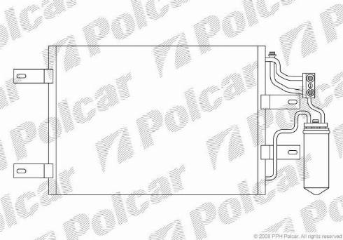 Polcar 5559K8C2 - Конденсатор, кондиціонер autocars.com.ua