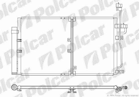 Polcar 5565K8C1 - Конденсатор, кондиціонер autocars.com.ua