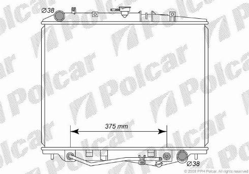 Polcar 5570081K - Радіатор, охолодження двигуна autocars.com.ua