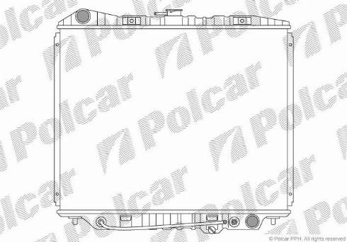 Polcar 557008-1 - Радіатор, охолодження двигуна autocars.com.ua