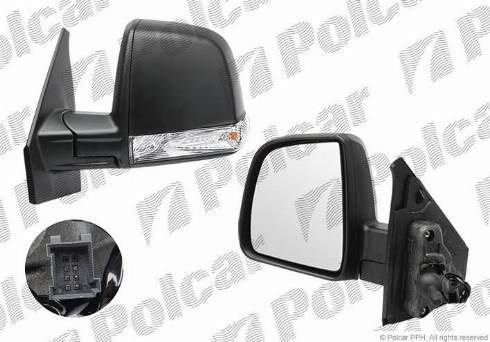 Polcar 55U1511M - Зовнішнє дзеркало autocars.com.ua