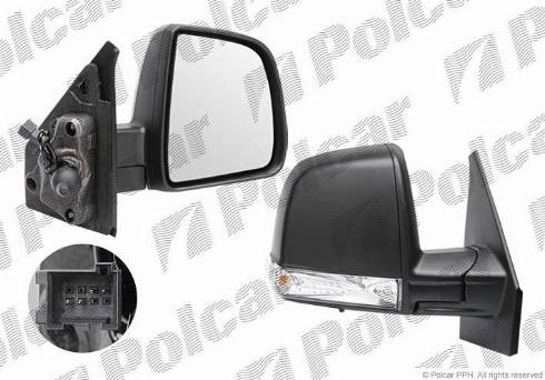 Polcar 55U1521M - Зовнішнє дзеркало autocars.com.ua