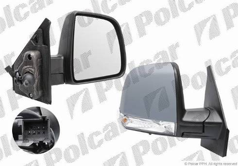 Polcar 55U1522M - Зовнішнє дзеркало autocars.com.ua