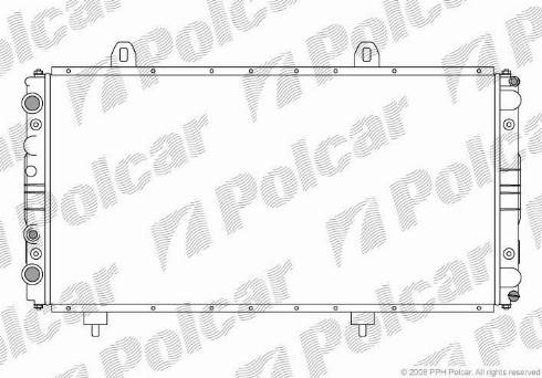 Polcar 570108-2 - Радіатор, охолодження двигуна autocars.com.ua