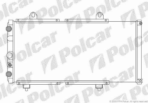 Polcar 570108A2 - Радіатор, охолодження двигуна autocars.com.ua