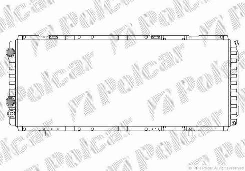 Polcar 570208A4 - Радіатор, охолодження двигуна autocars.com.ua