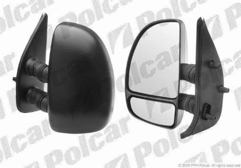 Polcar 5702513M - Зовнішнє дзеркало, кабіна водія autocars.com.ua