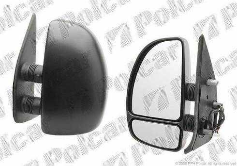 Polcar 5702516E - Зовнішнє дзеркало, кабіна водія autocars.com.ua