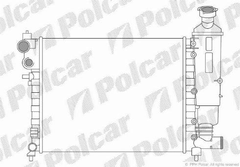 Polcar 570608-1 - Радіатор, охолодження двигуна autocars.com.ua