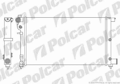 Polcar 5706082X - Радіатор, охолодження двигуна autocars.com.ua