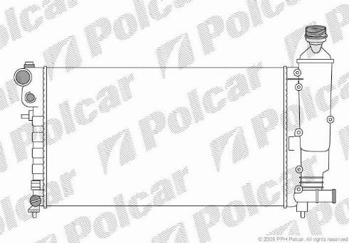 Polcar 5706083X - Радіатор, охолодження двигуна autocars.com.ua