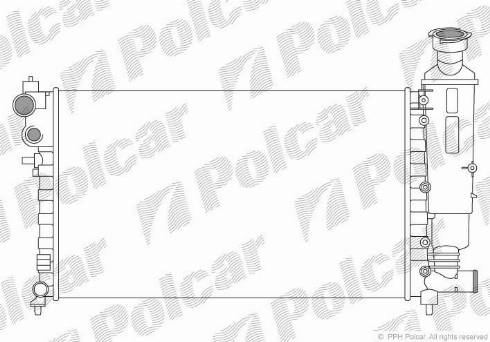 Polcar 570608-3 - Радіатор, охолодження двигуна autocars.com.ua