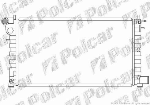 Polcar 570608-4 - Радіатор, охолодження двигуна autocars.com.ua