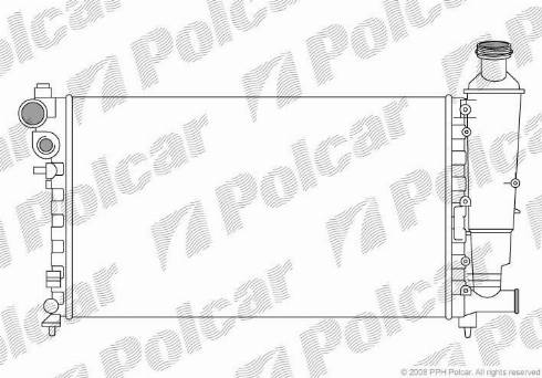 Polcar 5706085X - Радіатор, охолодження двигуна autocars.com.ua