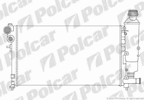 Polcar 5706086X - Радіатор, охолодження двигуна autocars.com.ua