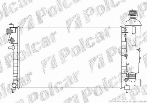 Polcar 570608-6 - Радіатор, охолодження двигуна autocars.com.ua