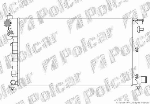 Polcar 570608A2 - Радіатор, охолодження двигуна autocars.com.ua