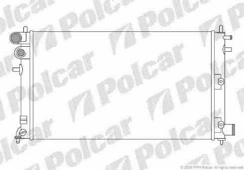 Polcar 570608A4 - Радіатор, охолодження двигуна autocars.com.ua