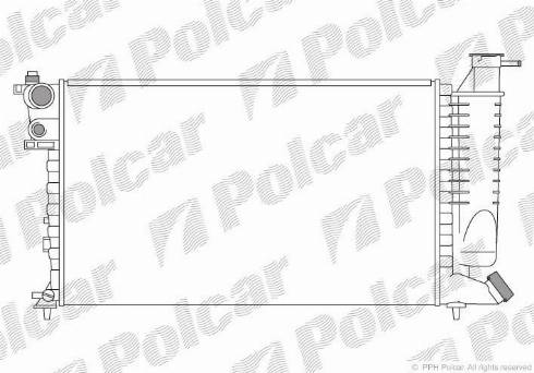 Polcar 5707082X - Радіатор, охолодження двигуна autocars.com.ua