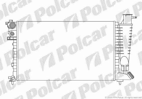 Polcar 570708-2 - Радіатор, охолодження двигуна autocars.com.ua
