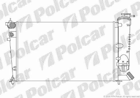 Polcar 570708-3 - Радіатор, охолодження двигуна autocars.com.ua