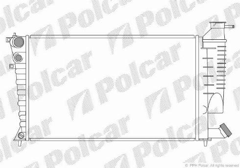 Polcar 570708A6 - Радіатор, охолодження двигуна autocars.com.ua