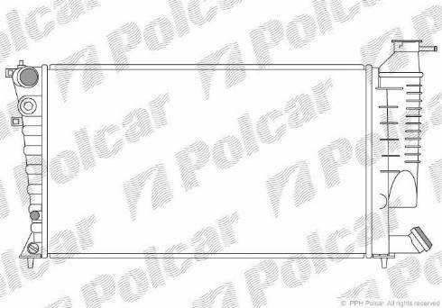 Polcar 570808-1 - Радіатор, охолодження двигуна autocars.com.ua