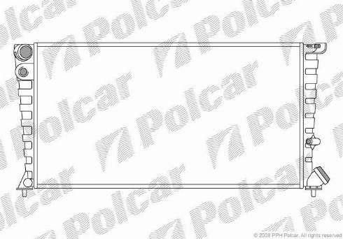 Polcar 5708082X - Радіатор, охолодження двигуна autocars.com.ua