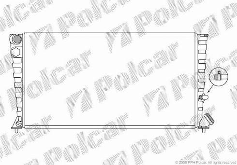 Polcar 570808-2 - Радіатор, охолодження двигуна autocars.com.ua