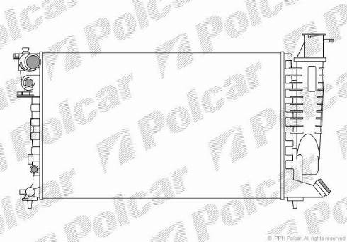 Polcar 570808A1 - Радіатор, охолодження двигуна autocars.com.ua