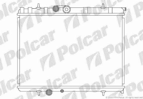 Polcar 571008-2 - Радіатор, охолодження двигуна autocars.com.ua