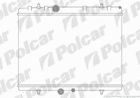 Polcar 571008A4 - Радіатор, охолодження двигуна autocars.com.ua