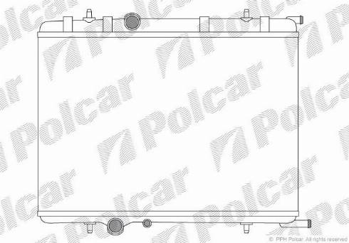 Polcar 571008A5 - Радіатор, охолодження двигуна autocars.com.ua