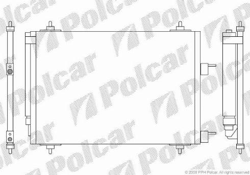 Polcar 5710K81X - Конденсатор кондиционера avtokuzovplus.com.ua