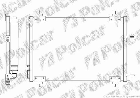 Polcar 5710K8C1 - Конденсатор, кондиціонер autocars.com.ua