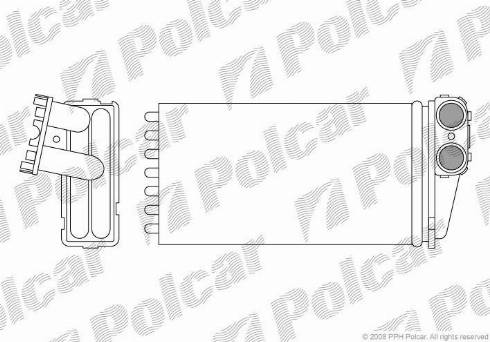 Polcar 5710N8-1 - Теплообмінник, опалення салону autocars.com.ua