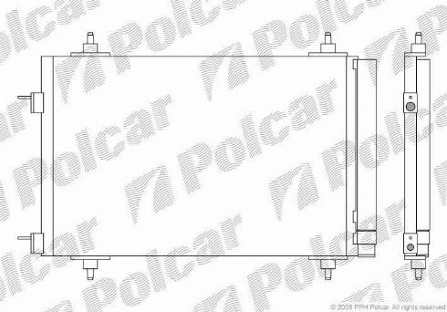 Polcar 5711K8C1 - Конденсатор, кондиціонер autocars.com.ua