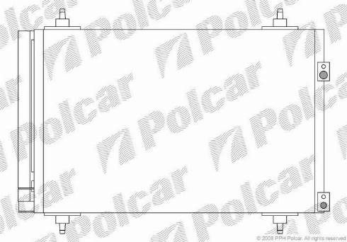 Polcar 5711K8C2 - Конденсатор, кондиціонер autocars.com.ua