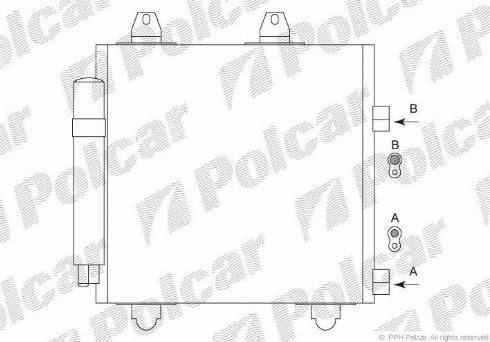 Polcar 5716K8C1 - Конденсатор, кондиціонер autocars.com.ua