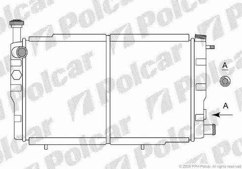 Polcar 572208-1 - Радіатор, охолодження двигуна autocars.com.ua