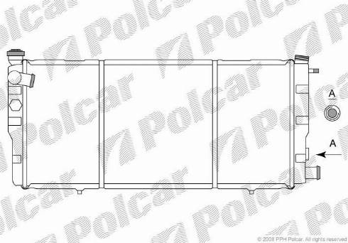 Polcar 572208-4 - Радіатор, охолодження двигуна autocars.com.ua