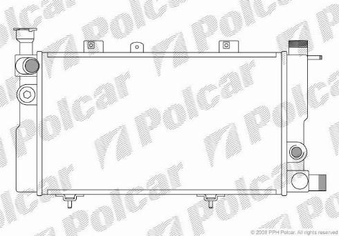 Polcar 572208A1 - Радіатор, охолодження двигуна autocars.com.ua