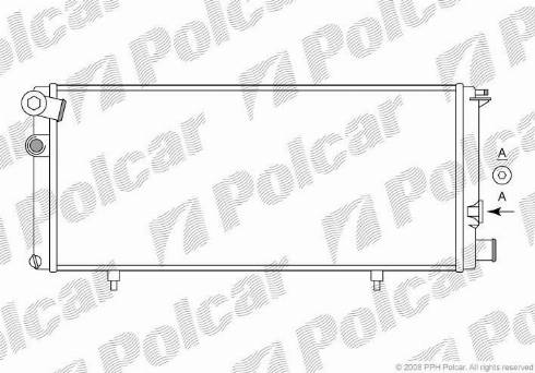 Polcar 572208A2 - Радіатор, охолодження двигуна autocars.com.ua