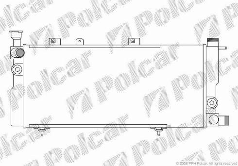 Polcar 572208A4 - Радіатор, охолодження двигуна autocars.com.ua