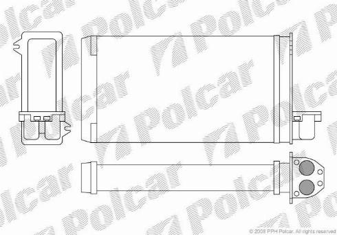 Polcar 5722N8-1 - Теплообмінник, опалення салону autocars.com.ua