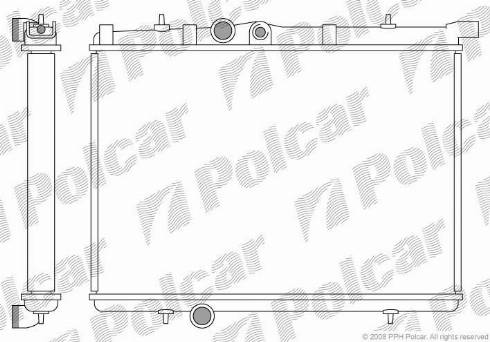 Polcar 5723083X - Радиатор, охлаждение двигателя avtokuzovplus.com.ua