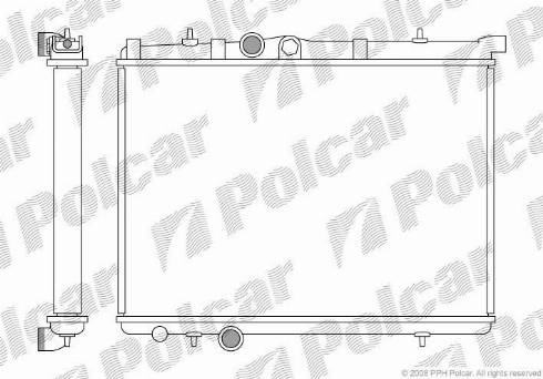Polcar 572308-3 - Радіатор, тяговий акумулятор autocars.com.ua