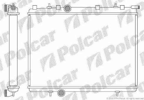 Polcar 5723085X - Радіатор, охолодження двигуна autocars.com.ua