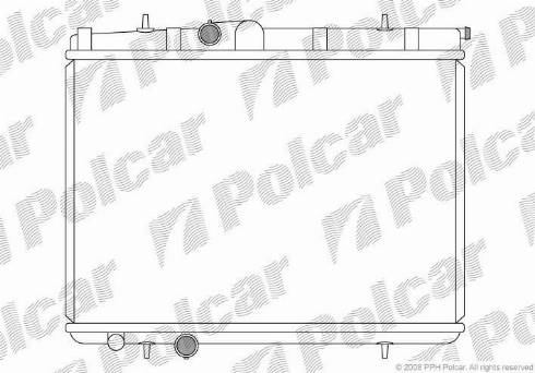 Polcar 572308-5 - Радіатор, тяговий акумулятор autocars.com.ua